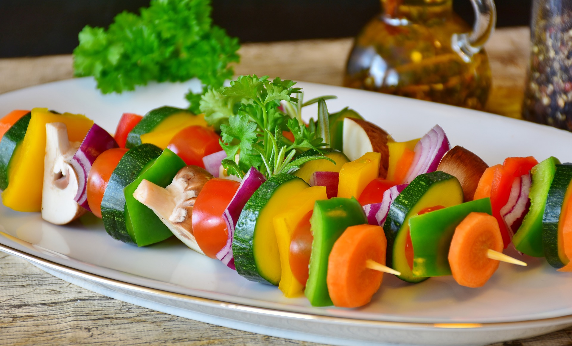 A plate of vegetable kebabs--Heavy Metals