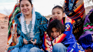 Group of Native American Navajo Children in Monument Valley, Arizona- water protectors